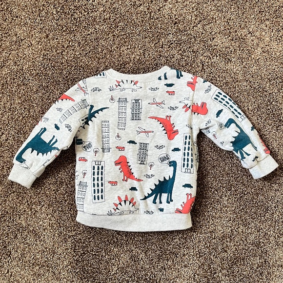 Carter's 3-Piece 18-Month Dinosaur Bundle: 1 Sweatshirt and 2 Onesies - Picture 5 of 7